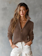 Monica | Half-Zip Knit Sweater