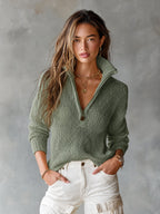 Monica | Half-Zip Knit Sweater