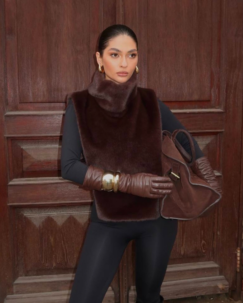 Ferryhill Faux Fur Turtleneck Vest
