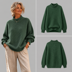 Ruth | Relaxed Mock Neck Knit Sweater