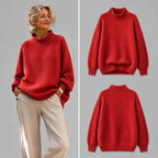 Ruth | Relaxed Mock Neck Knit Sweater