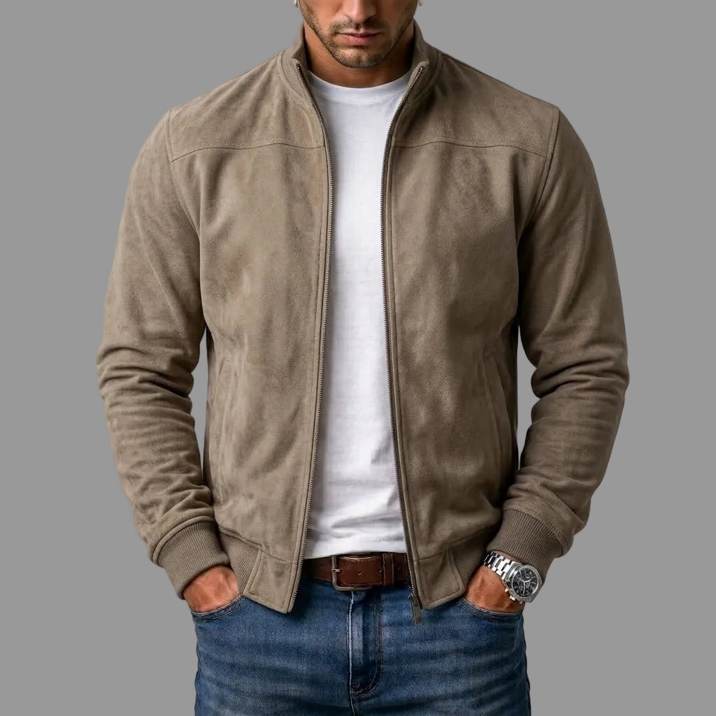Noah | Men's Suede Bomber Jacket