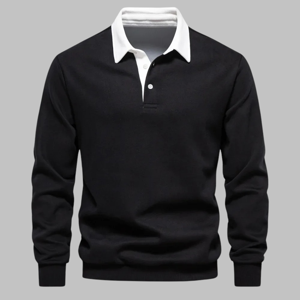 Andrew | Men's Polo Collar Cotton Sweater