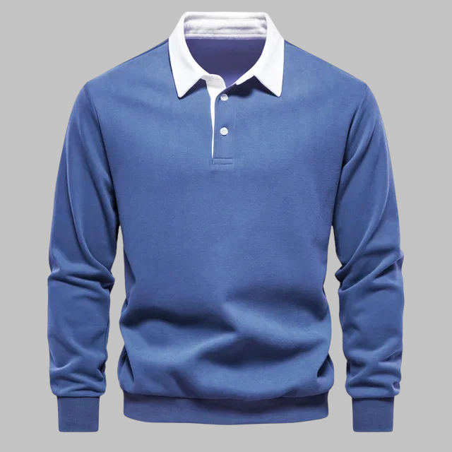 Andrew | Men's Polo Collar Cotton Sweater