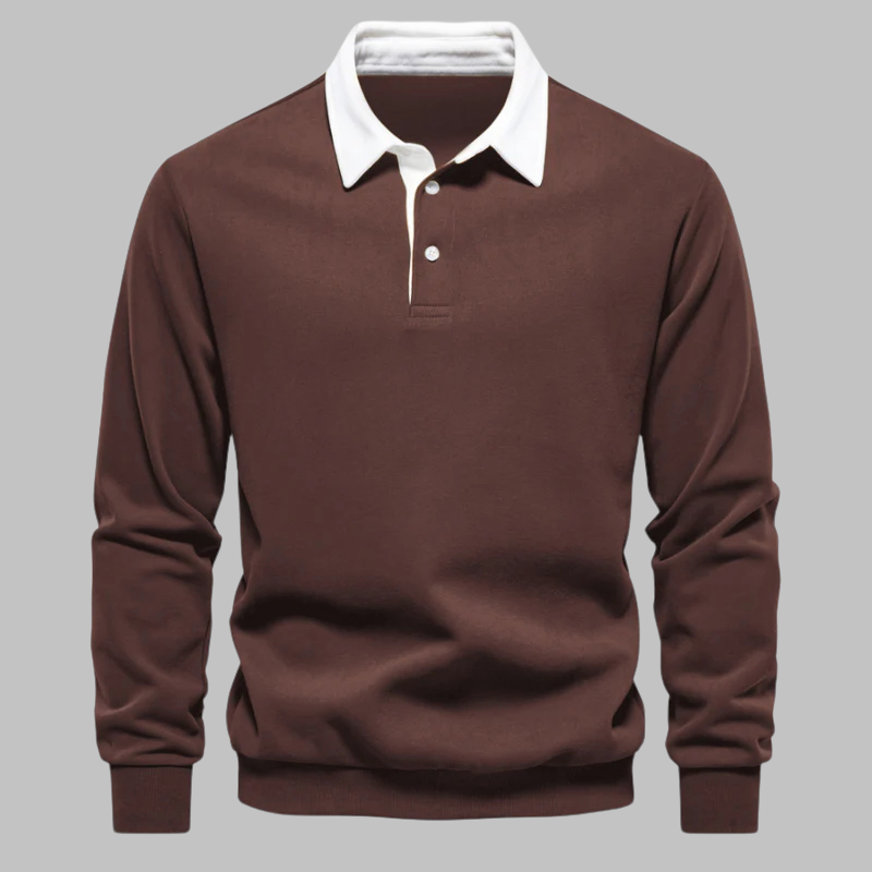 Andrew | Men's Polo Collar Cotton Sweater