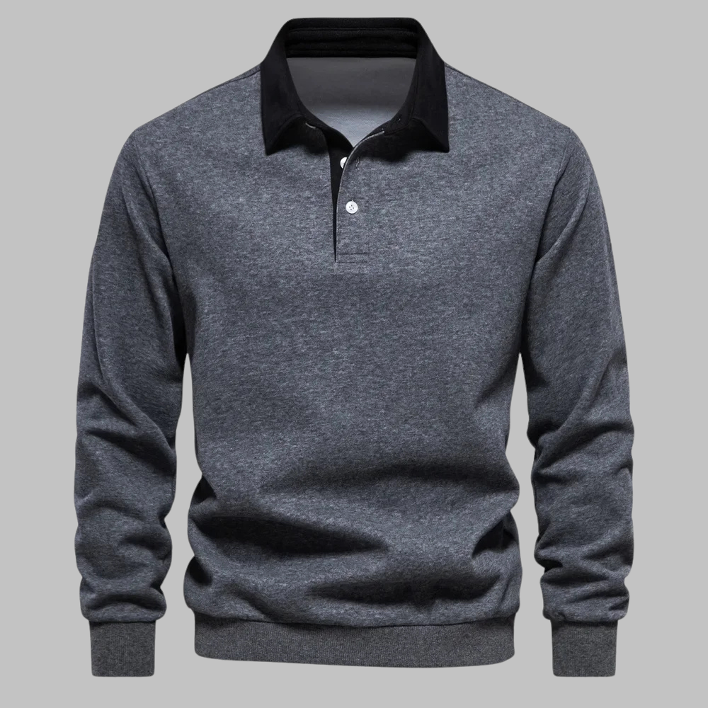 Andrew | Men's Polo Collar Cotton Sweater