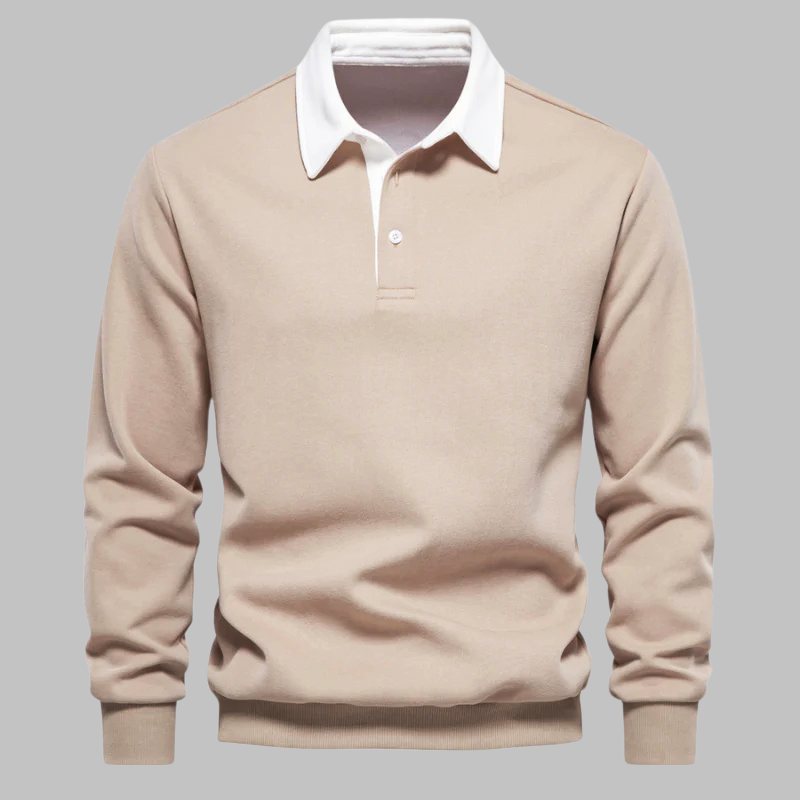 Andrew | Men's Polo Collar Cotton Sweater
