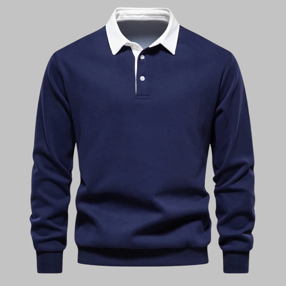 Andrew | Men's Polo Collar Cotton Sweater