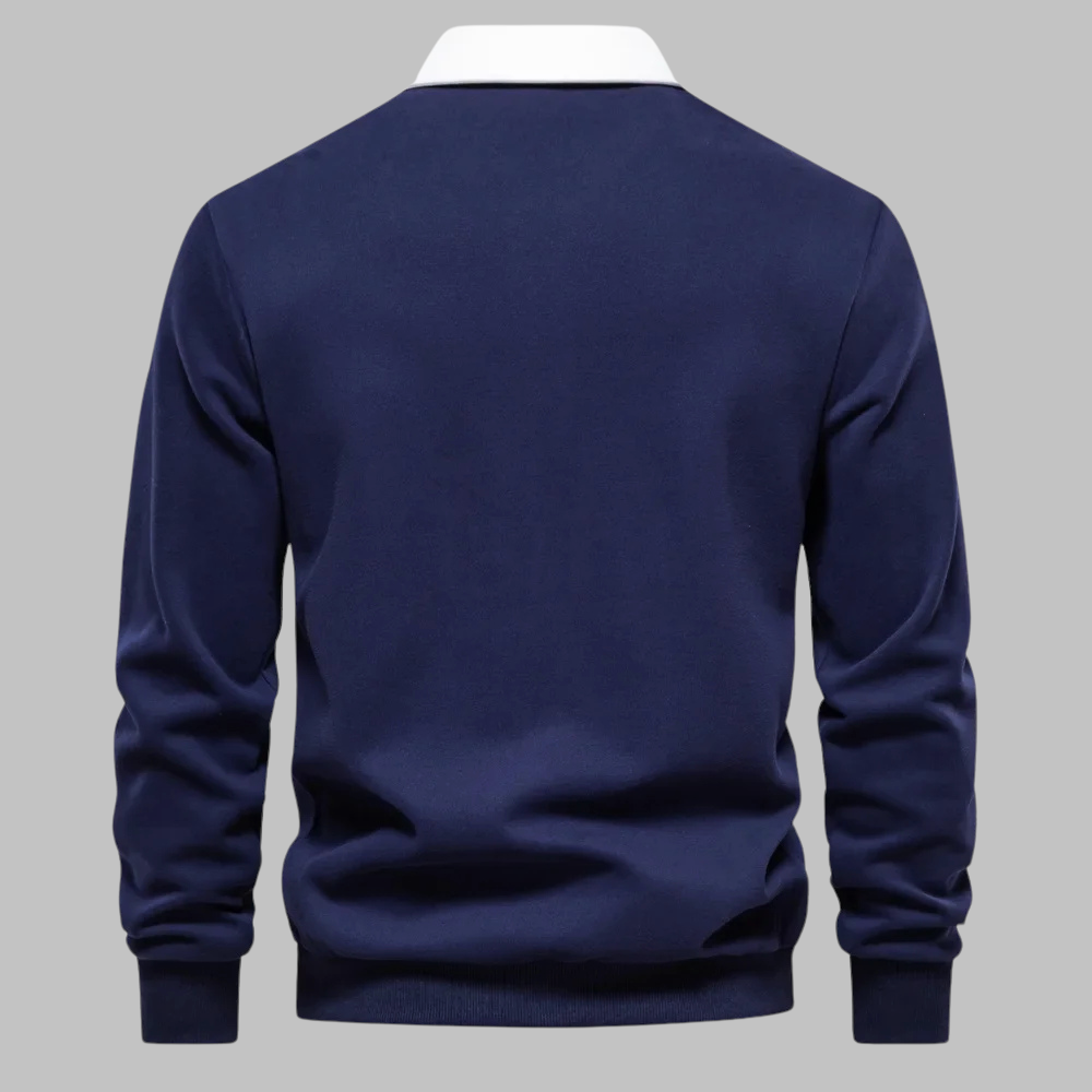 Andrew | Men's Polo Collar Cotton Sweater