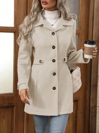 Autumn Wool Coat – Elegant Slim Fit Design for Versatile Styling