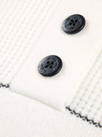Button Collar Knit Pullover
