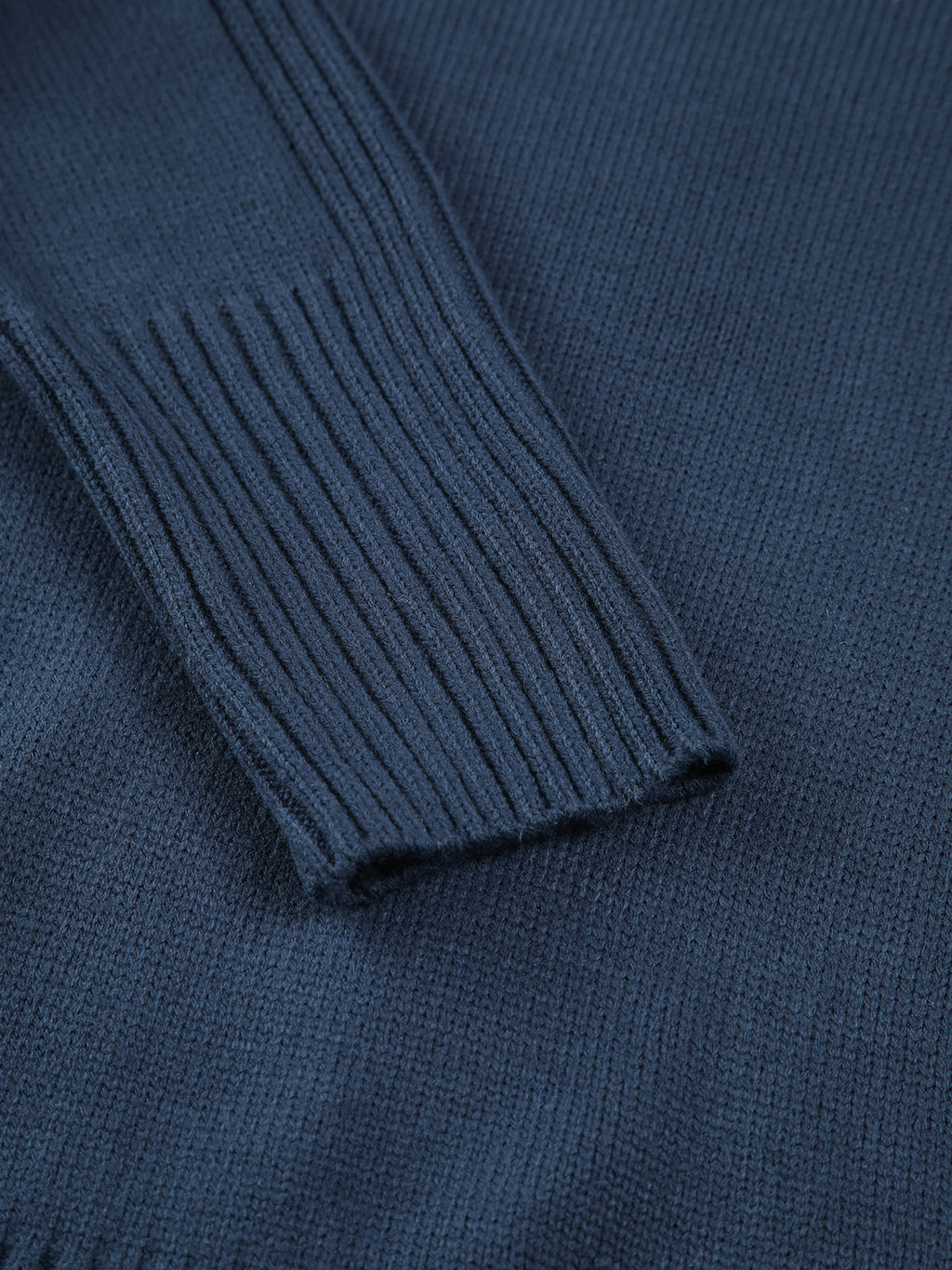 Ribbed Mock Neck Knit Sweater