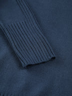 Ribbed Mock Neck Knit Sweater