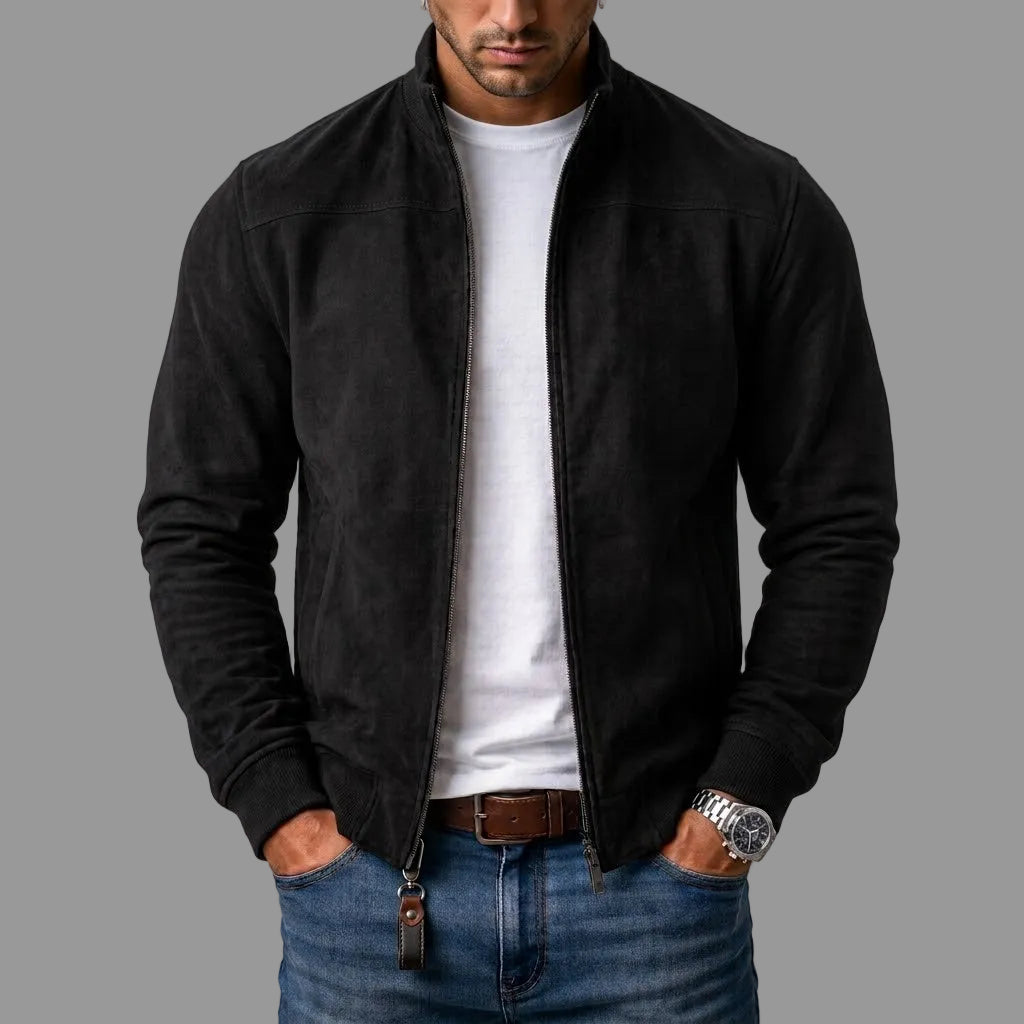 Noah | Men's Suede Bomber Jacket