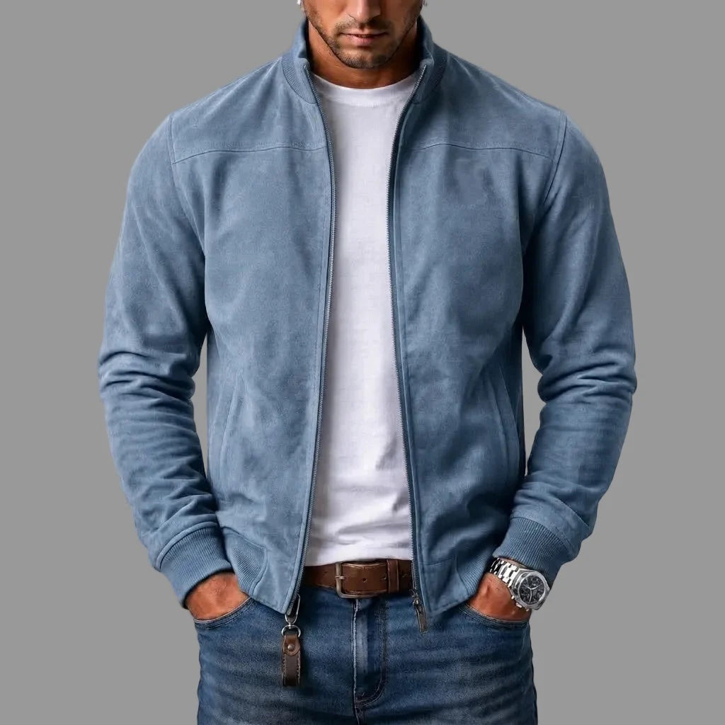 Noah | Men's Suede Bomber Jacket