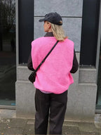 Casual fleece vest for women