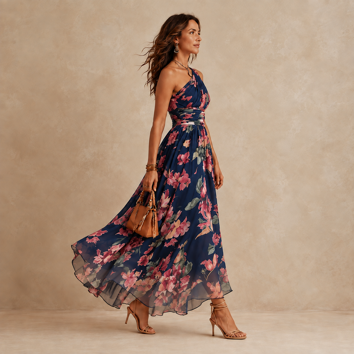 Celeste | One-Shoulder Floral Maxi
