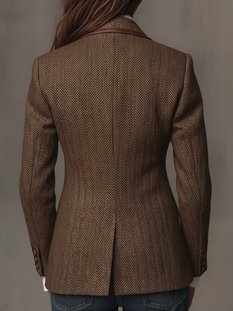 Hazel | Herringbone Panel Blazer