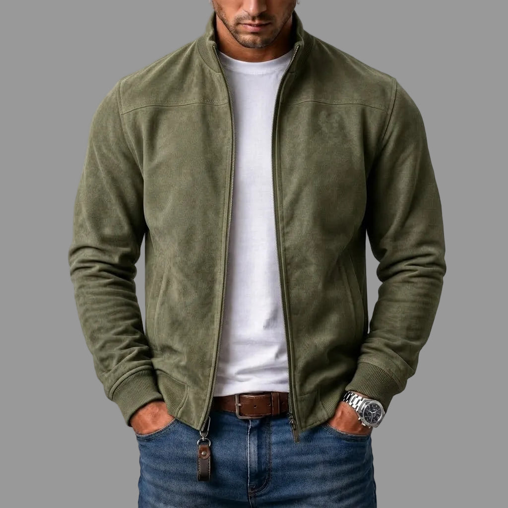 Noah | Men's Suede Bomber Jacket