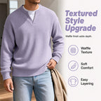 Theo | Men's Mock-Layer Waffle Knit Top
