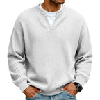Theo | Men's Mock-Layer Waffle Knit Top
