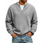 Theo | Men's Mock-Layer Waffle Knit Top