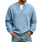 Theo | Men's Mock-Layer Waffle Knit Top
