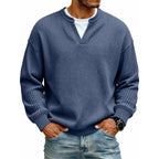 Theo | Men's Mock-Layer Waffle Knit Top