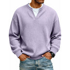 Theo | Men's Mock-Layer Waffle Knit Top