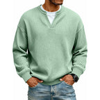 Theo | Men's Mock-Layer Waffle Knit Top