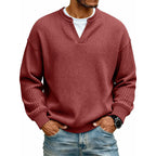 Theo | Men's Mock-Layer Waffle Knit Top