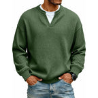 Theo | Men's Mock-Layer Waffle Knit Top